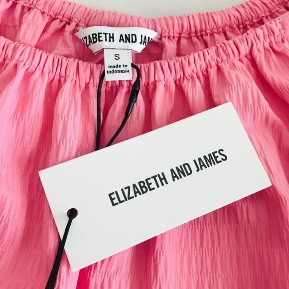 New! Elizabeth and James Bohemian Peasant Barbie Pink Gauzy Oversized Dress - Picture 10 of 12